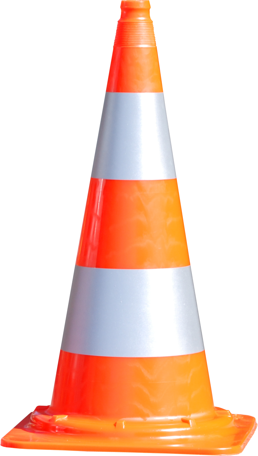 Einteiliger Verkehrskegel, 75 cm, retroreflektierend, 4,3 kg